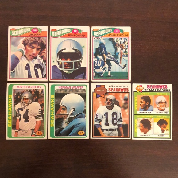 Vintage Topps NFL Seattle Seahawks Football Card Bundle - Picture 1 of 16